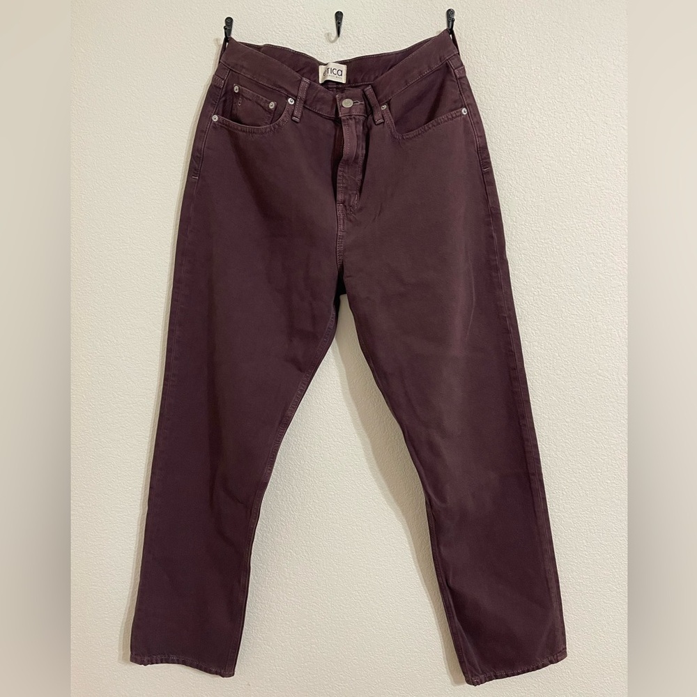 Etica Denim Purple High-Waisted Jeans